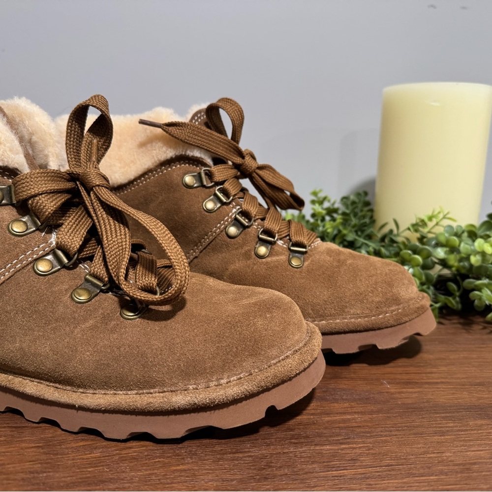 Bear Paw Brown Marta Suede Lace-Up Boots
